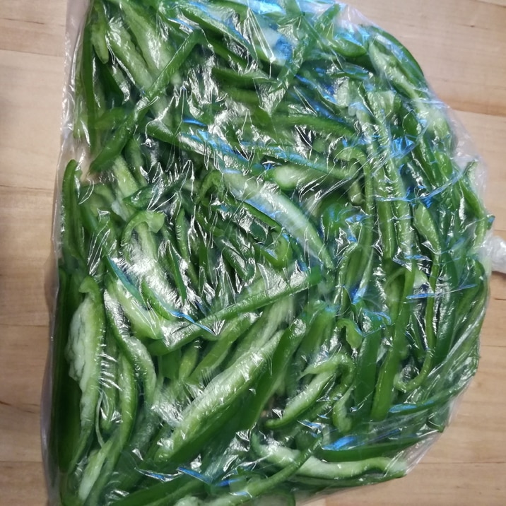 便利！ピーマンの冷凍保存　野菜の冷凍